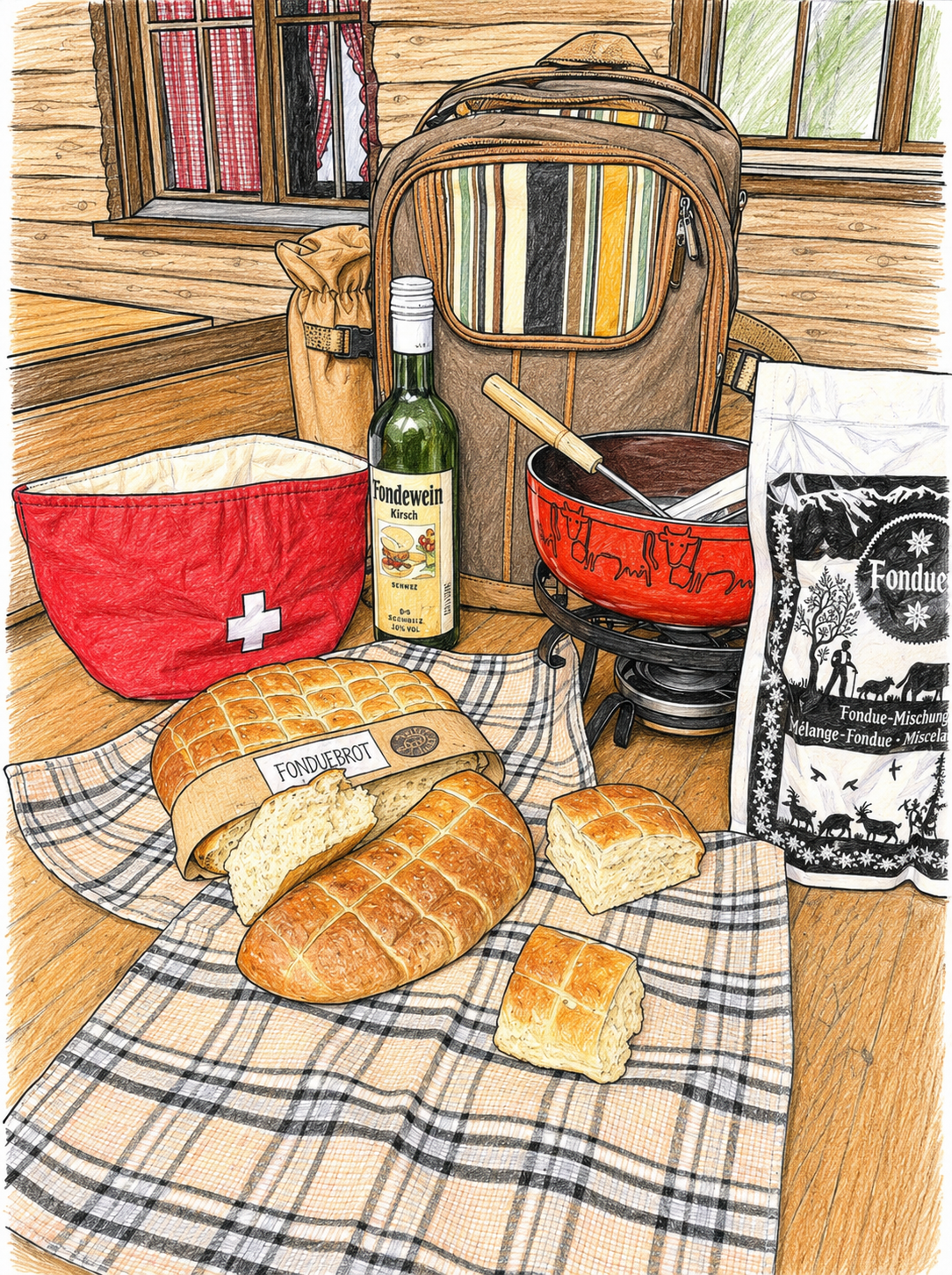 Fondue-Rucksack