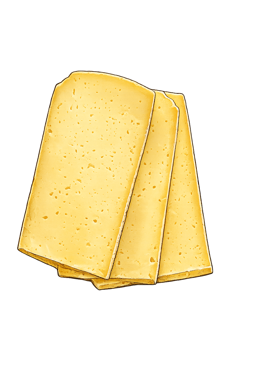 Raclette Nature mild – drei cremige Käsescheiben, mild und fein