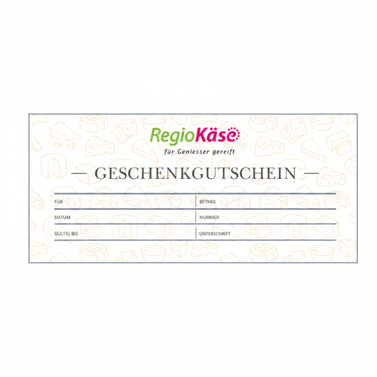 Regiokäse Gutschein – quadratisch